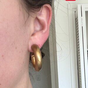 Kenneth Jay Lane Gold Thick Hoops